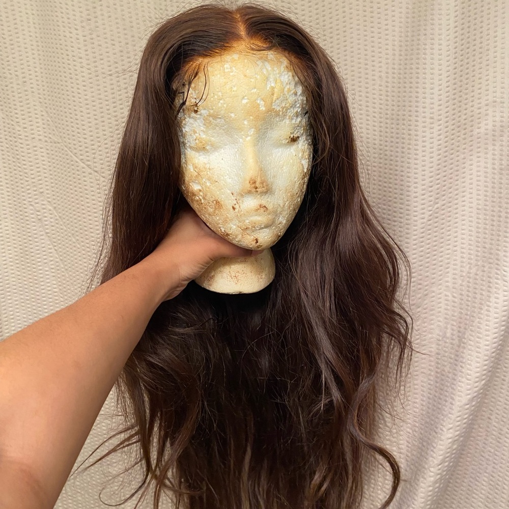 SOLD 5x5 hd lace closure chocolate brown human hair wig